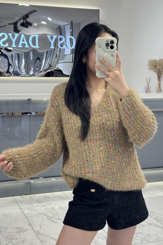 Jumpers Women Camel ROSY DAYS - DESVENCHY A9007 Efashion Paris