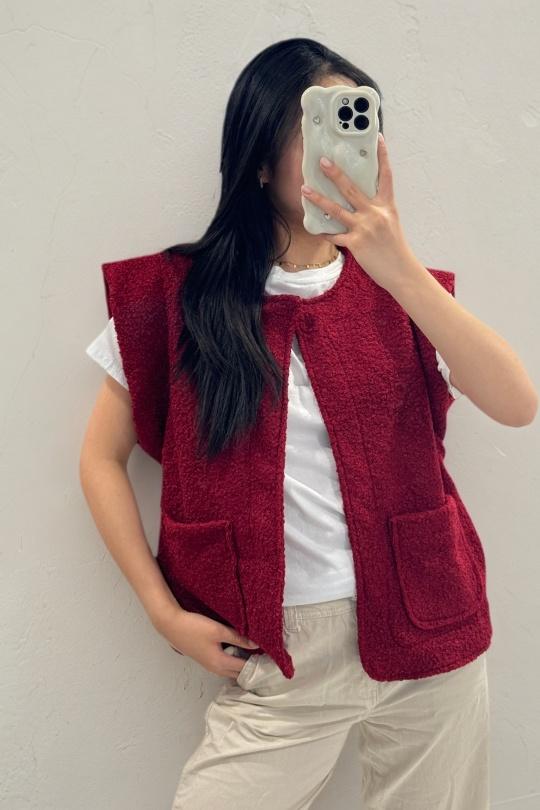 Jackets Women Burgundy ROSY DAYS - DESVENCHY M27326 Efashion Paris