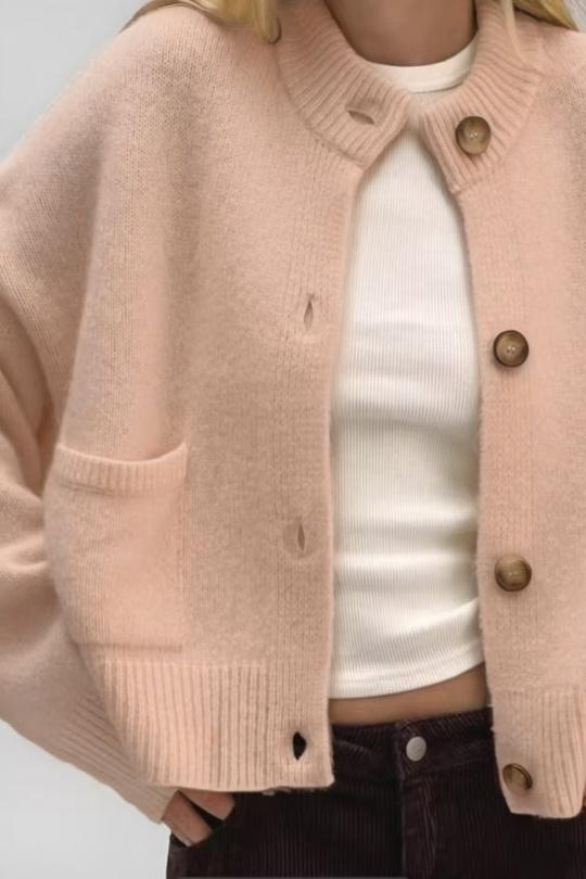 Gilets Femme Rose poudre ROSY DAYS - DESVENCHY G1395 Efashion Paris