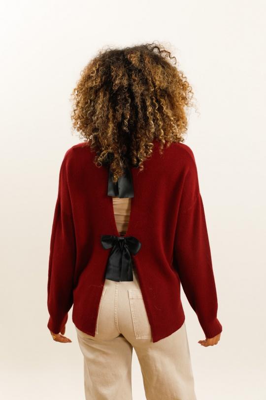 Pulls Femme Bordeaux ROSY DAYS - DESVENCHY G1393 Efashion Paris