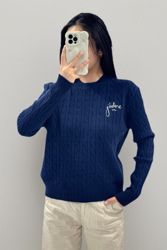 Jumpers Women Marine blue ROSY DAYS - DESVENCHY Z100 Efashion Paris