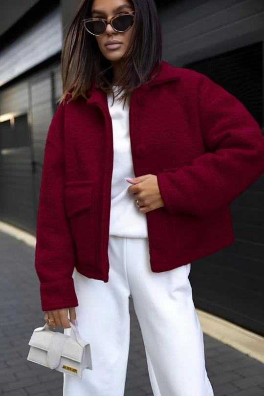 Jackets Women Burgundy ROSY DAYS - DESVENCHY X5146 Efashion Paris