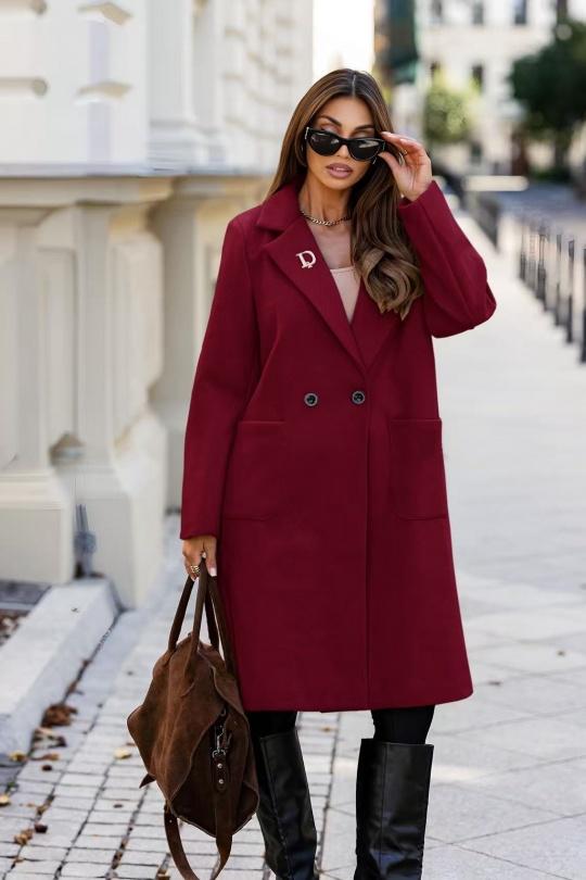 Manteaux Femme Bordeaux ROSY DAYS - DESVENCHY K5225 Efashion Paris