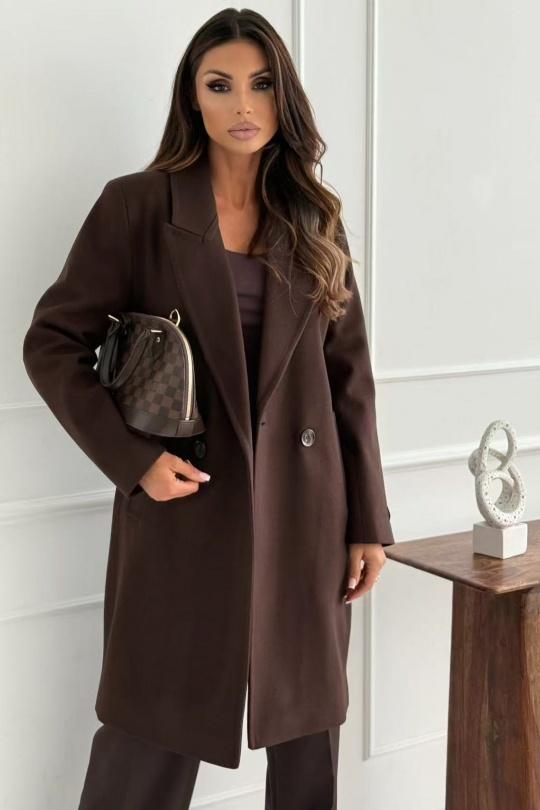 Coats Women Brown ROSY DAYS - DESVENCHY K5224 Efashion Paris