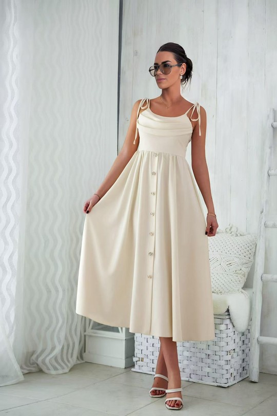 Robes mi-longues Femme Rouge ROSY DAYS - DESVENCHY 5429X Efashion Paris