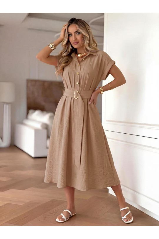 Robes mi-longues Femme Ecru ROSY DAYS - DESVENCHY 5488 Efashion Paris