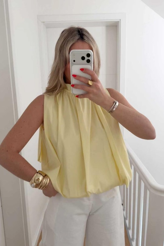 Tops Femme Jaune ROSY DAYS - DESVENCHY 5140 Efashion Paris