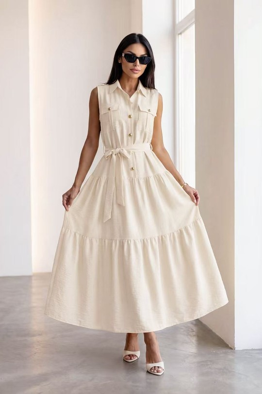 Robes longues Femme Vert bouteille ROSY DAYS - DESVENCHY X5032 Efashion Paris