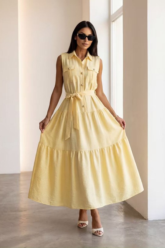 Robes longues Femme Vert bouteille ROSY DAYS - DESVENCHY X5032 Efashion Paris