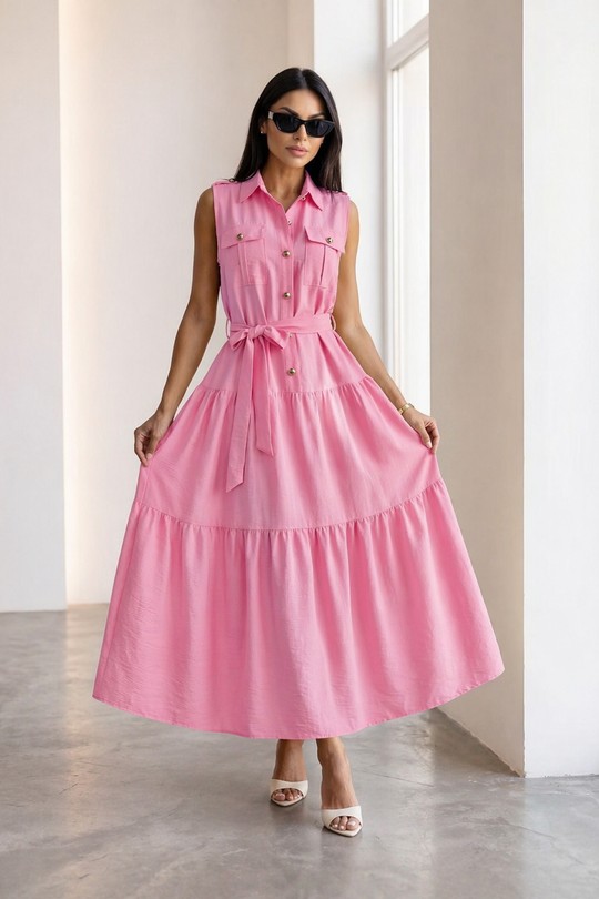 Robes longues Femme Vert bouteille ROSY DAYS - DESVENCHY X5032 Efashion Paris