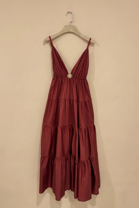Robes longues Femme Rouille ROSY DAYS - DESVENCHY 10902S Efashion Paris