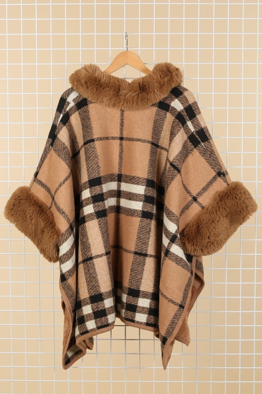 Capes et ponchos Femme Camel Fanda Miss 23808 Efashion Paris