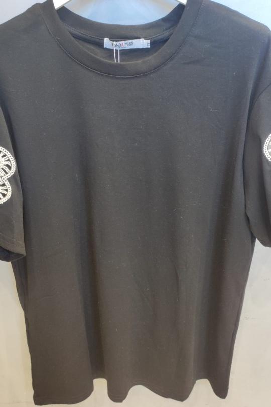 T-shirts Women Black Fanda Miss T 2501 Efashion Paris