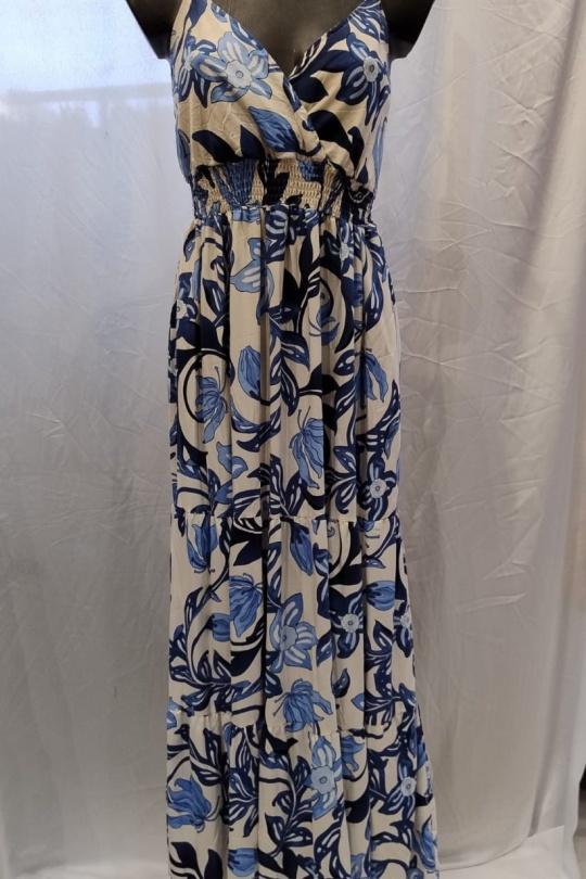 Robes longues Femme Bleu Fanda Miss 2511-2 Efashion Paris