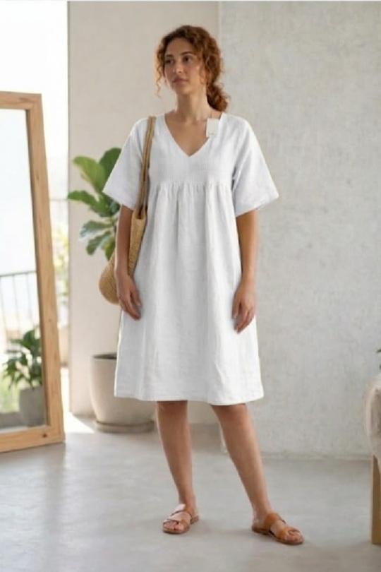 Robes mi-longues Femme Jaune Fanda Miss LIN 25220 Efashion Paris