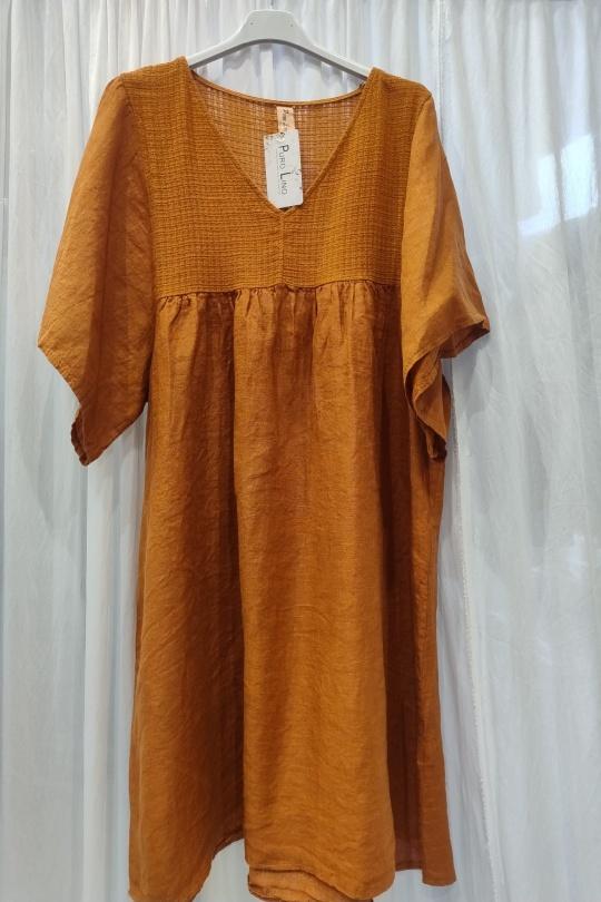 Robes mi-longues Femme Jaune Fanda Miss LIN 25220 Efashion Paris