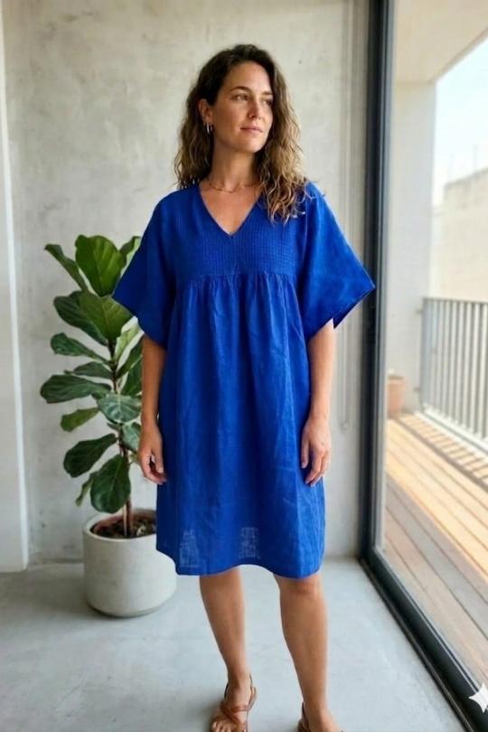 Robes mi-longues Femme Jaune Fanda Miss LIN 25220 Efashion Paris