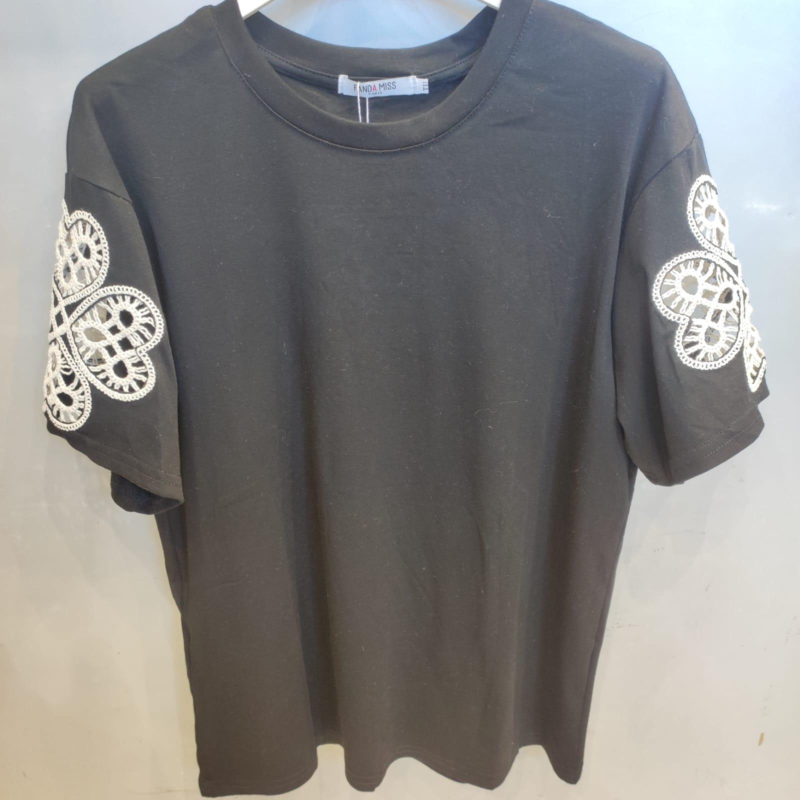 T-shirts Women Black Fanda Miss T 2501 #c Efashion Paris