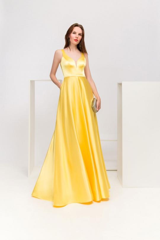 Evening dresses Women Yellow Promulias 9755 Efashion Paris