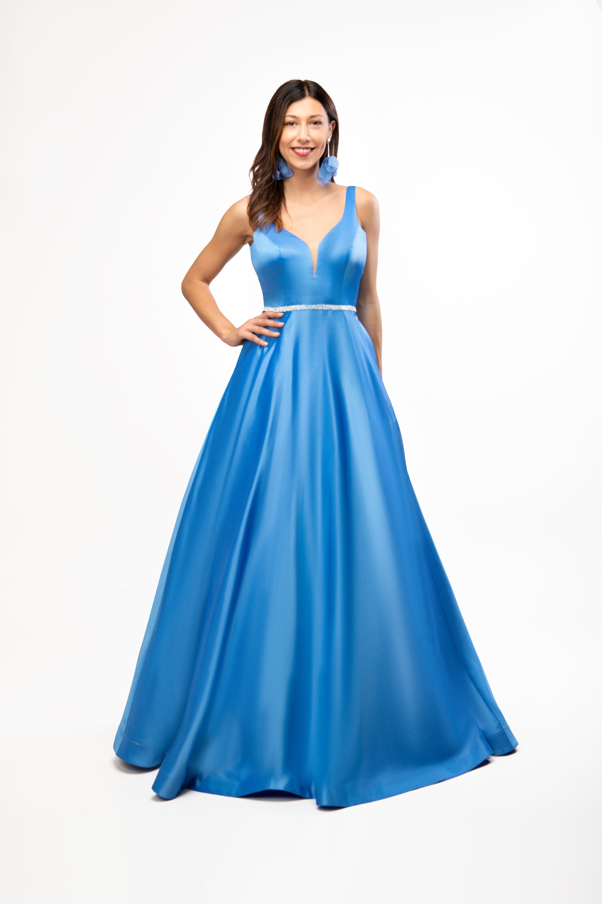 Robes longues Femme Bleu Promulias SWAN 9754 #c Efashion Paris