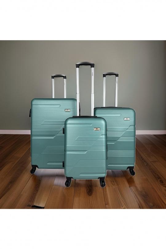 Maletas Marroquinería Jade Helios Bagages SHIFT (SUNBELT) : LOT DE 3 VALISES EN ABS. (815) GR Efashion Paris