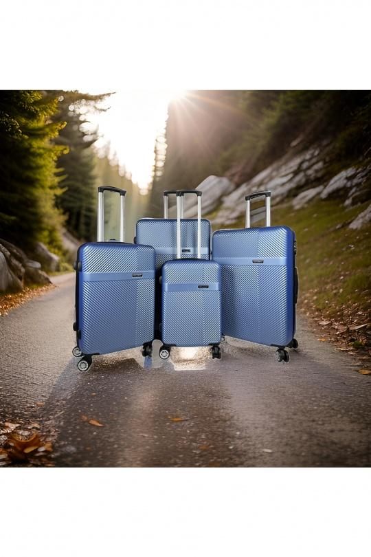 Maletas Marroquinería Azure Helios Bagages TITAN (LAURENT L®) : LOT DE 3 VALISES EN ABS RIGIDIFIÉ EXTENSIBLE. (1515) B Efashion Paris