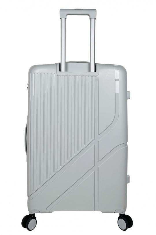 Luggages Bags Silver Helios Bagages FLIGHT, LOT DE 3 VALISES EN POLYPROPYLÈNE. (HLS-63) S Efashion Paris