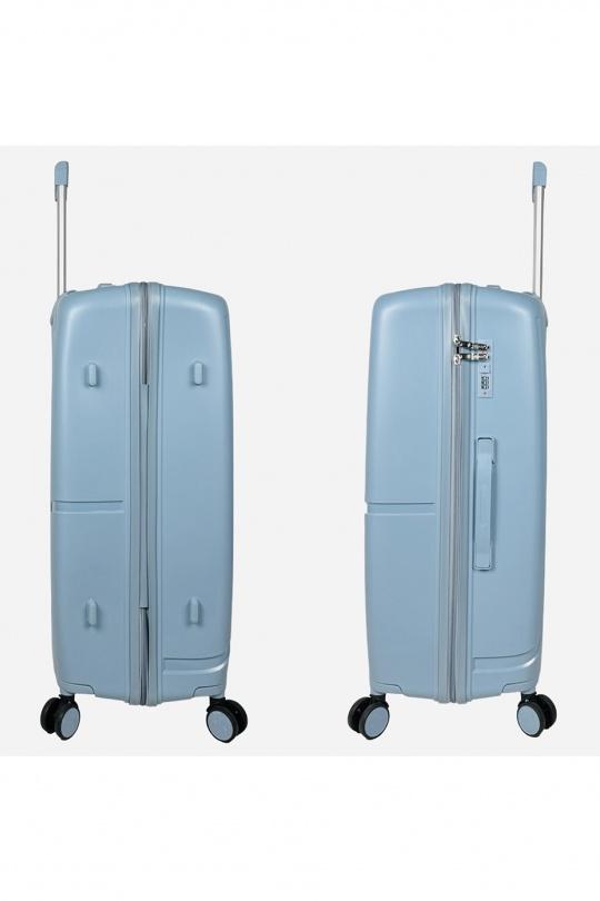 Luggages Bags Pastel blue Helios Bagages FLIGHT, LOT DE 3 VALISES EN POLYPROPYLÈNE. (HLS-63) B Efashion Paris