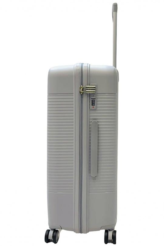 Luggages Bags Light-grey Helios Bagages DUTY, LOT DE 3 VALISES EN POLYPROPYLÈNE (801) GRIS Efashion Paris