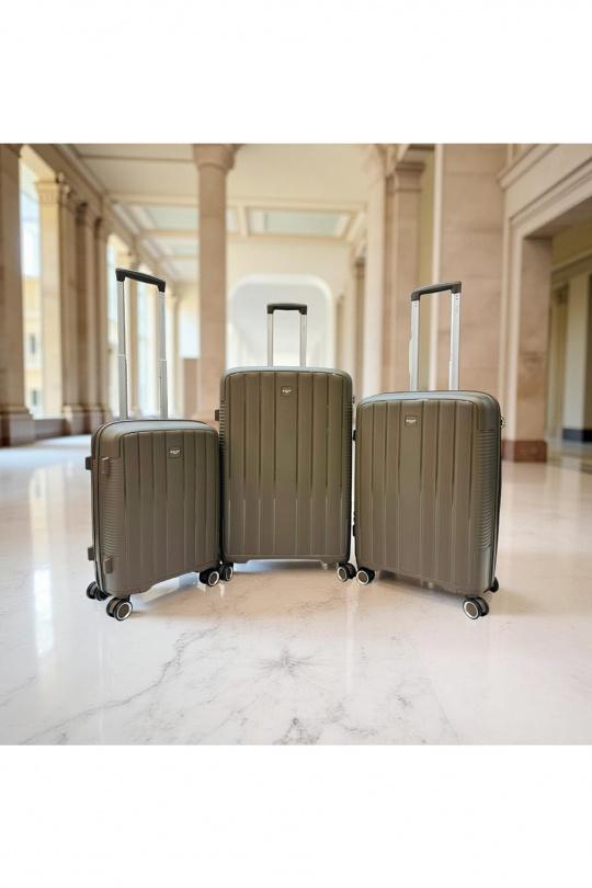 Luggages Bags Coffee Helios Bagages DUTY, LOT DE 3 VALISES EN POLYPROPYLÈNE (801) CAFÉ Efashion Paris