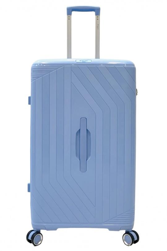 Luggages Bags Pastel blue Helios Bagages TRUNKY, LOT DE 3 VALISES RECTANGULAIRE EN POLYPROPYLÈNE (799) BLEU CIEL Efashion Paris