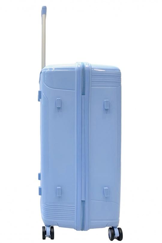 Luggages Bags Pastel blue Helios Bagages TRUNKY, LOT DE 3 VALISES RECTANGULAIRE EN POLYPROPYLÈNE (799) BLEU CIEL Efashion Paris