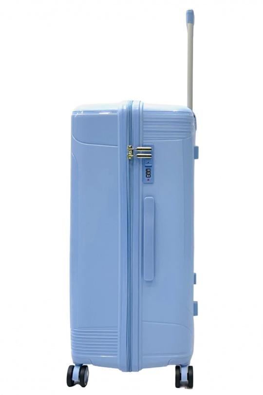 Luggages Bags Pastel blue Helios Bagages TRUNKY, LOT DE 3 VALISES RECTANGULAIRE EN POLYPROPYLÈNE (799) BLEU CIEL Efashion Paris