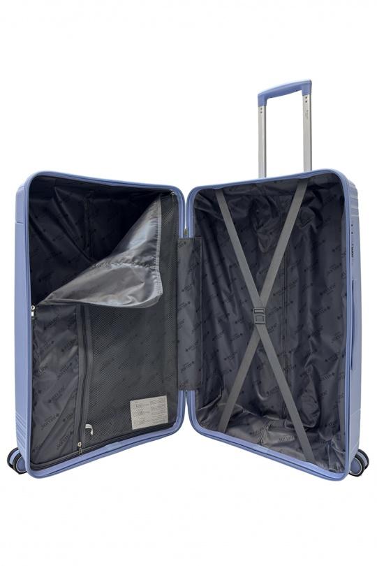 Luggages Bags Pastel blue Helios Bagages TRUNKY, LOT DE 3 VALISES RECTANGULAIRE EN POLYPROPYLÈNE (799) BLEU CIEL Efashion Paris