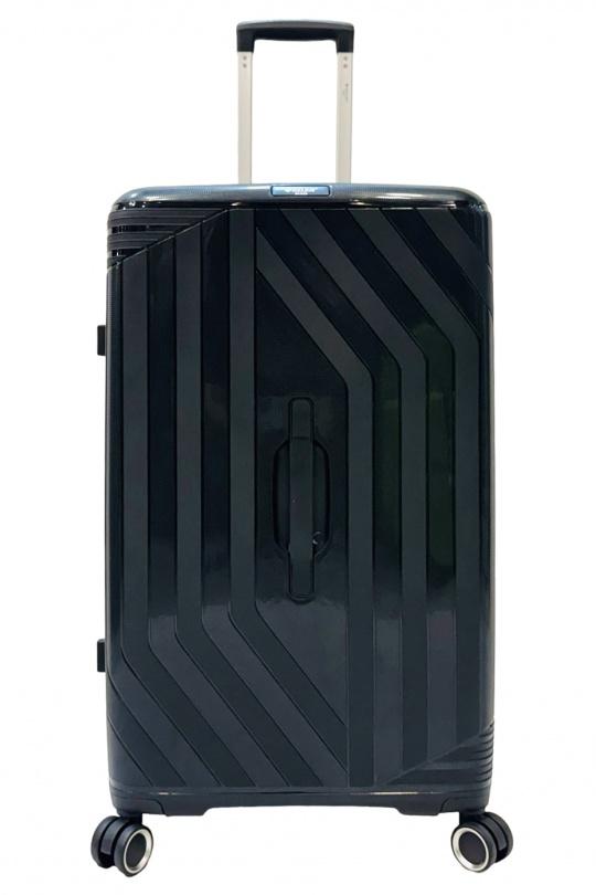 Luggages Bags Black Helios Bagages TRUNKY, LOT DE 3 VALISES RECTANGULAIRE EN POLYPROPYLÈNE (799) NOIR Efashion Paris