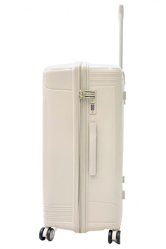 Luggages Bags Beige Helios Bagages TRUNKY, LOT DE 3 VALISES RECTANGULAIRE EN POLYPROPYLÈNE (799) BEIGE Efashion Paris