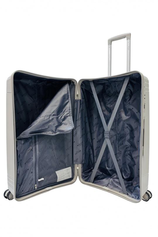 Luggages Bags Beige Helios Bagages TRUNKY, LOT DE 3 VALISES RECTANGULAIRE EN POLYPROPYLÈNE (799) BEIGE Efashion Paris