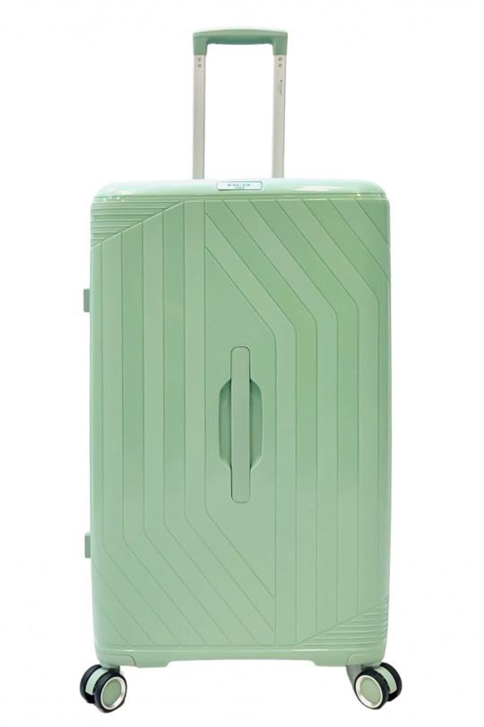 Luggages Bags Green Helios Bagages TRUNKY, LOT DE 3 VALISES RECTANGULAIRE EN POLYPROPYLÈNE (799) VERT Efashion Paris