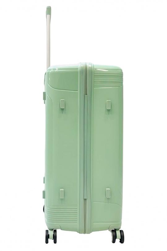 Luggages Bags Green Helios Bagages TRUNKY, LOT DE 3 VALISES RECTANGULAIRE EN POLYPROPYLÈNE (799) VERT Efashion Paris