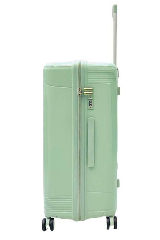 Luggages Bags Green Helios Bagages TRUNKY, LOT DE 3 VALISES RECTANGULAIRE EN POLYPROPYLÈNE (799) VERT Efashion Paris