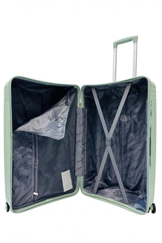 Luggages Bags Green Helios Bagages TRUNKY, LOT DE 3 VALISES RECTANGULAIRE EN POLYPROPYLÈNE (799) VERT Efashion Paris