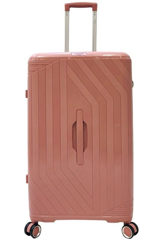 Luggages Bags Pink Helios Bagages TRUNKY, LOT DE 3 VALISES RECTANGULAIRE EN POLYPROPYLÈNE (799) ROSE Efashion Paris