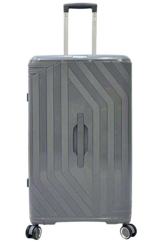 Luggages Bags Dark grey Helios Bagages TRUNKY, LOT DE 3 VALISES RECTANGULAIRE EN POLYPROPYLÈNE (799) GRIS FONCÉ Efashion Paris