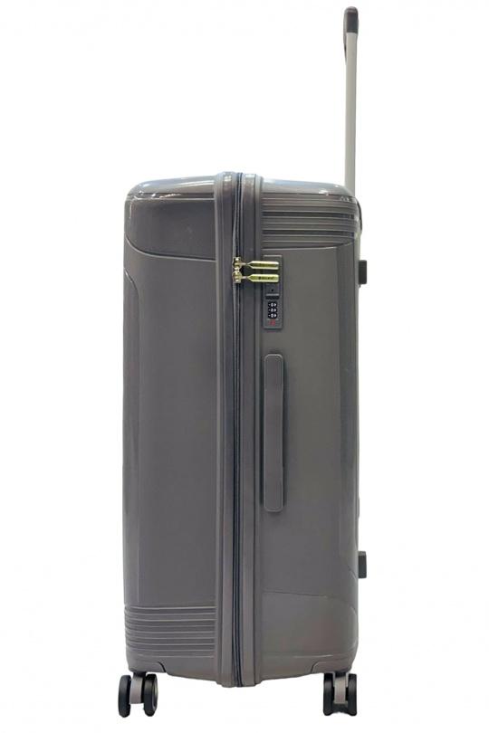 Luggages Bags Dark grey Helios Bagages TRUNKY, LOT DE 3 VALISES RECTANGULAIRE EN POLYPROPYLÈNE (799) GRIS FONCÉ Efashion Paris