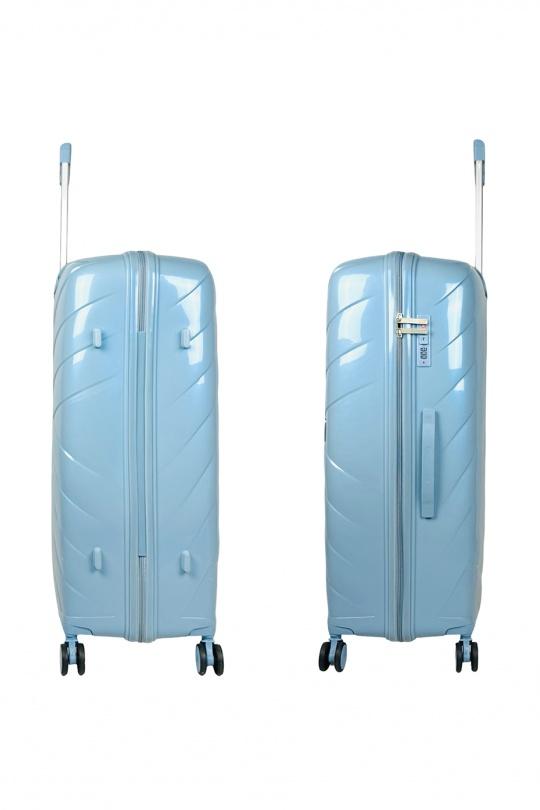Luggages Bags Crystal blue Helios Bagages SHINE, LOT DE 4 VALISES EN POLYPROPYLÈNE IRIDISCENT. (HLS-08) B Efashion Paris