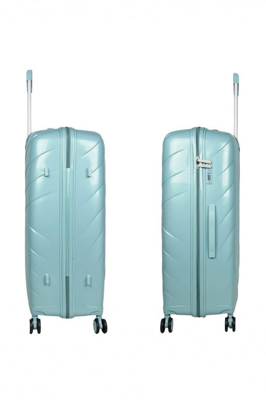 Luggages Bags Menthol/Green Helios Bagages SHINE, LOT DE 4 VALISES EN POLYPROPYLÈNE IRIDISCENT. (HLS-08) M Efashion Paris