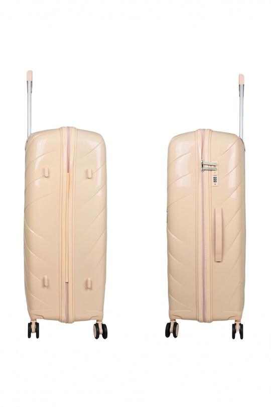 Luggages Bags Salmon Helios Bagages SHINE, LOT DE 4 VALISES EN POLYPROPYLÈNE IRIDISCENT. (HLS-08) RG Efashion Paris