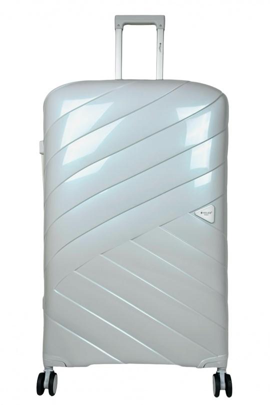 Luggages Bags Silver Helios Bagages SHINE, LOT DE 4 VALISES EN POLYPROPYLÈNE IRIDISCENT. (HLS-08) S Efashion Paris