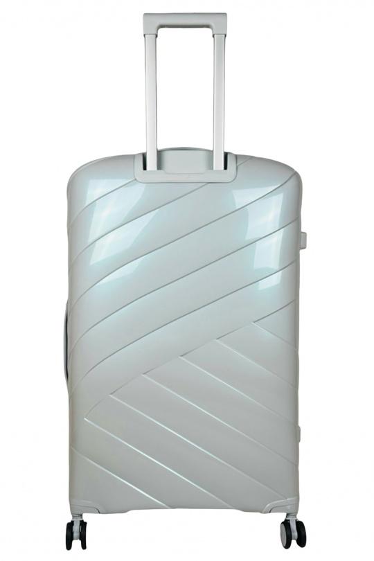 Luggages Bags Silver Helios Bagages SHINE, LOT DE 4 VALISES EN POLYPROPYLÈNE IRIDISCENT. (HLS-08) S Efashion Paris