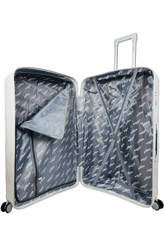 Luggages Bags Silver Helios Bagages SHINE, LOT DE 4 VALISES EN POLYPROPYLÈNE IRIDISCENT. (HLS-08) S Efashion Paris